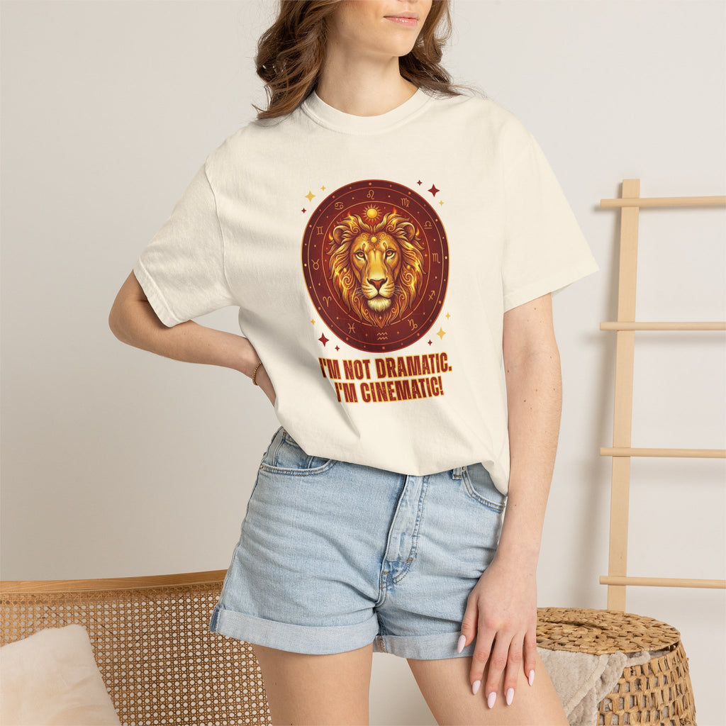 Funny Leo Zodiac Shirt | I'm Not Dramatic I'm Cinematic Tee | Astrology Gift for Women | Leo Birthday Shirt | Fire Sign Apparel | Leo Graphi