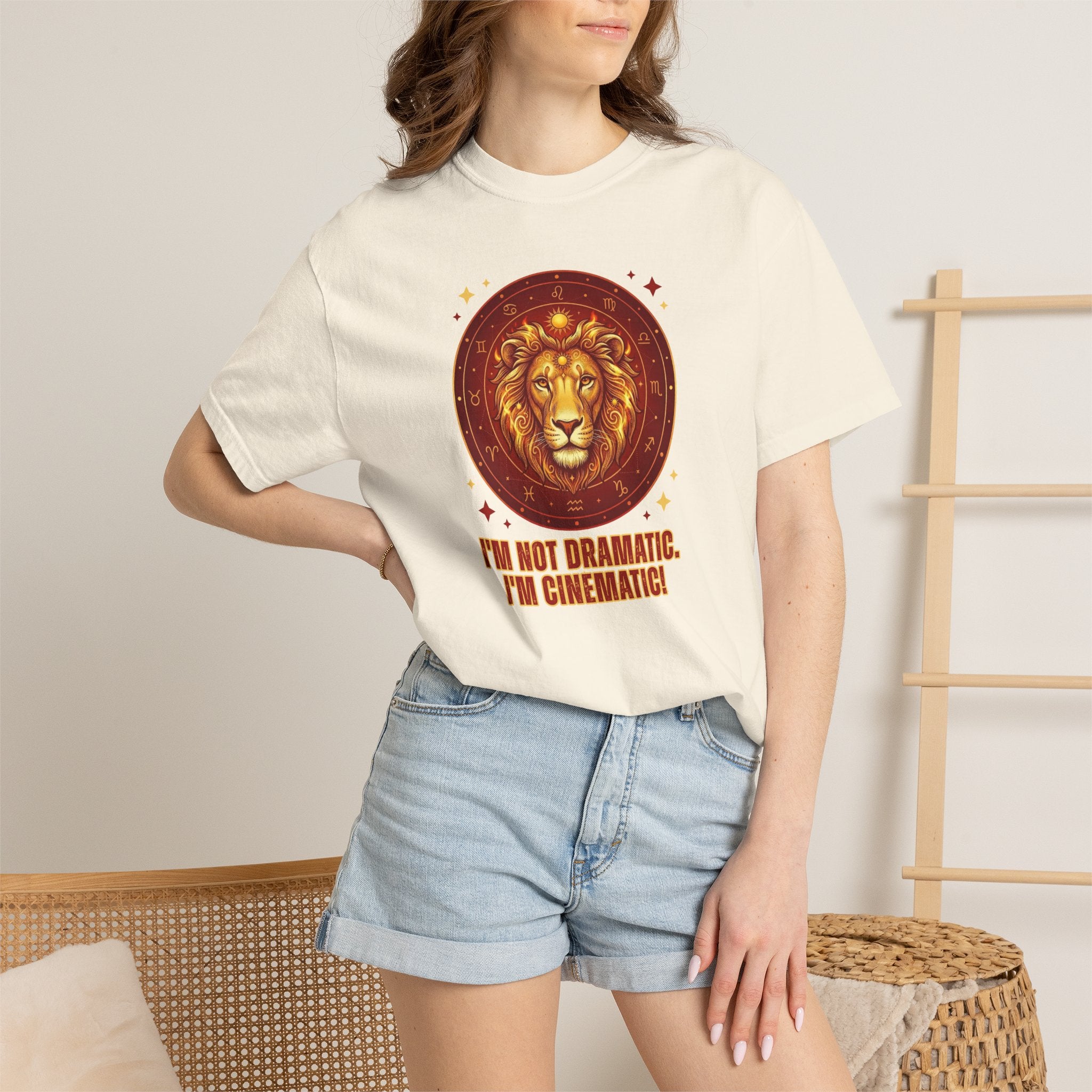 Funny Leo Zodiac Shirt | I'm Not Dramatic I'm Cinematic Tee | Astrology Gift for Women | Leo Birthday Shirt | Fire Sign Apparel | Leo Graphi