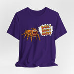 Barking Tarantula T‑Shirt — Funny Spider Cartoon Saying "Bark! Bark! Bark!"