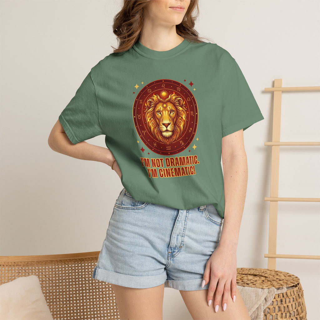 Funny Leo Zodiac Shirt | I'm Not Dramatic I'm Cinematic Tee | Astrology Gift for Women | Leo Birthday Shirt | Fire Sign Apparel | Leo Graphi
