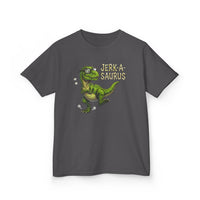 Jerk-a-Saurus Funny Kids Dinosaur T-Shirt