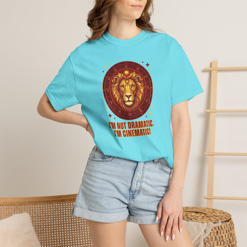 Funny Leo Zodiac Shirt | I'm Not Dramatic I'm Cinematic Tee | Astrology Gift for Women | Leo Birthday Shirt | Fire Sign Apparel | Leo Graphi