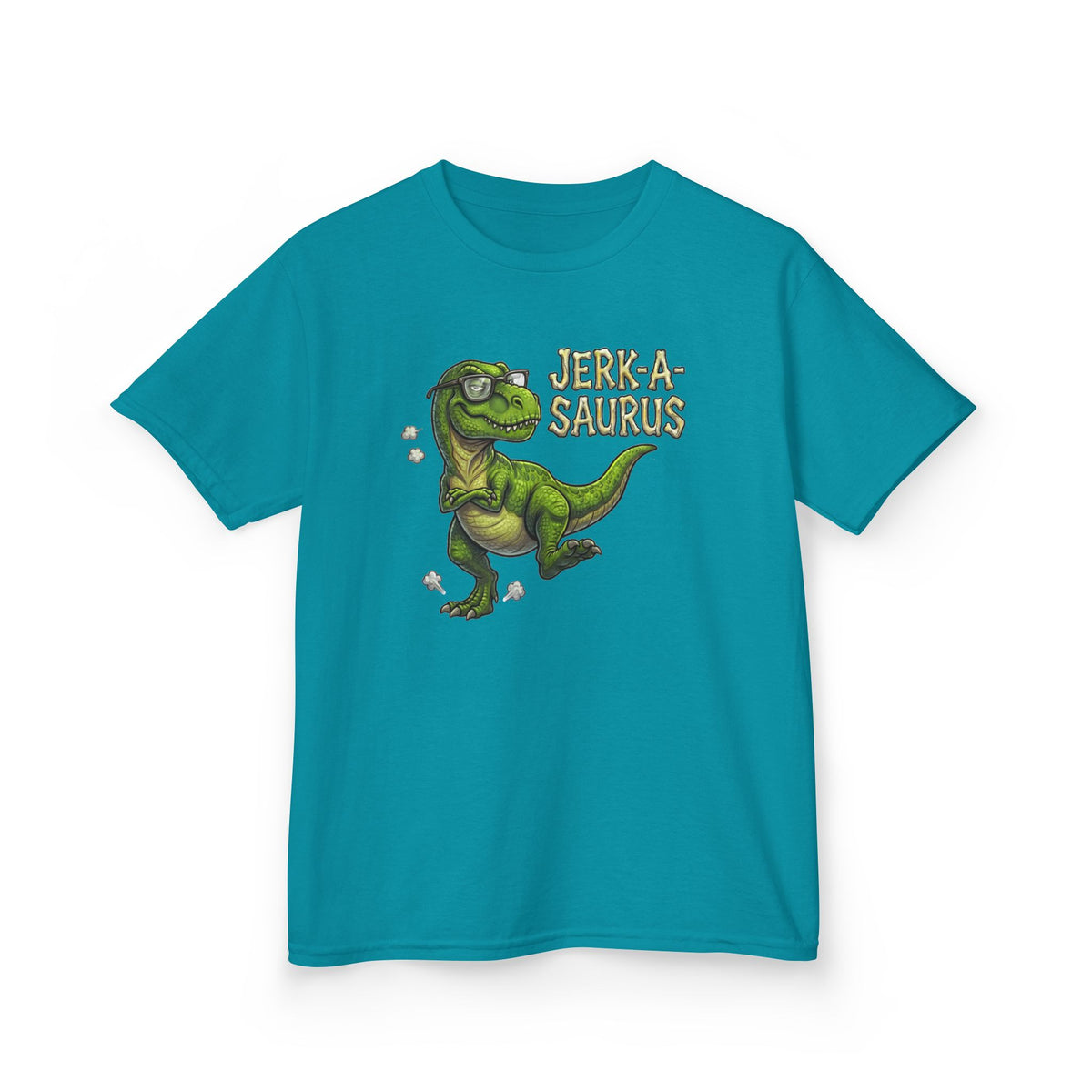 Jerk-a-Saurus Funny Kids Dinosaur T-Shirt