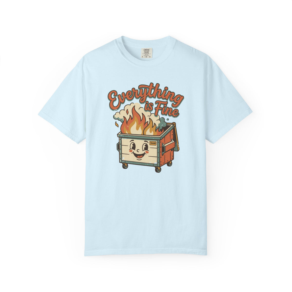 Everything Is Fine Funny Retro T-Shirt