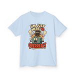 I’m Just Here to Overreact Funny Kids T-Shirt
