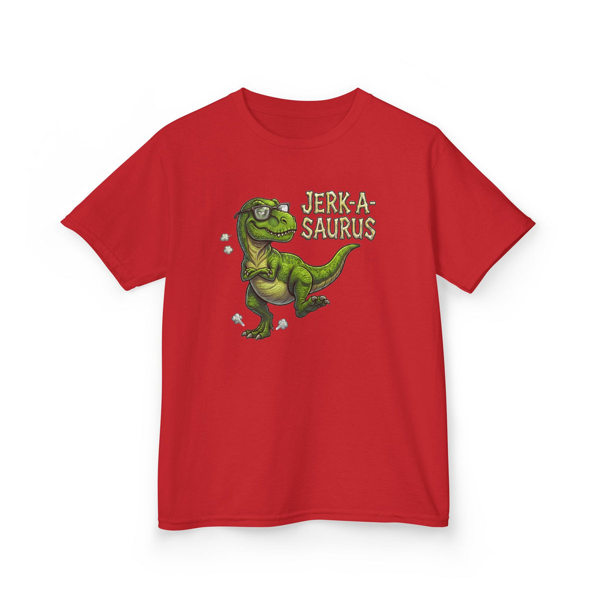 Jerk-a-Saurus Funny Kids Dinosaur T-Shirt
