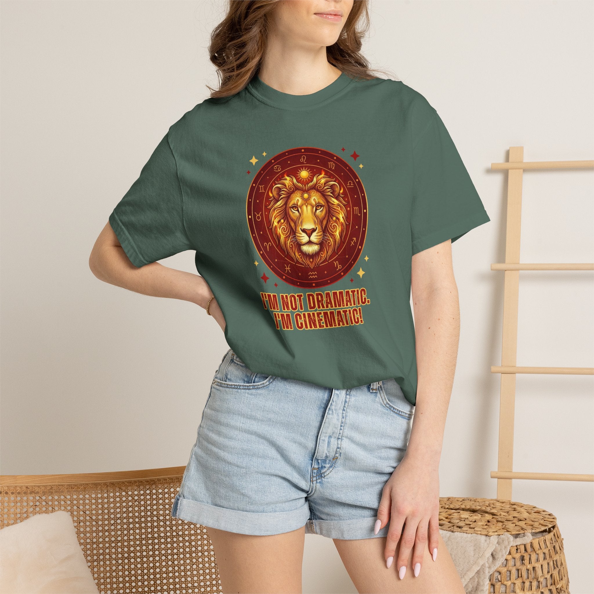 Funny Leo Zodiac Shirt | I'm Not Dramatic I'm Cinematic Tee | Astrology Gift for Women | Leo Birthday Shirt | Fire Sign Apparel | Leo Graphi