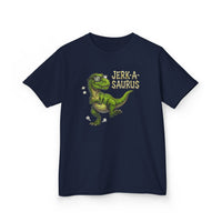 Jerk-a-Saurus Funny Kids Dinosaur T-Shirt
